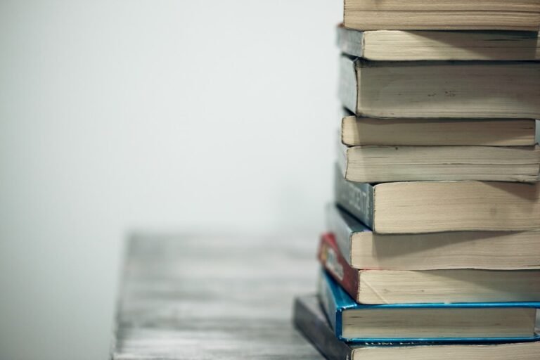 Interview question bank on a desk of books